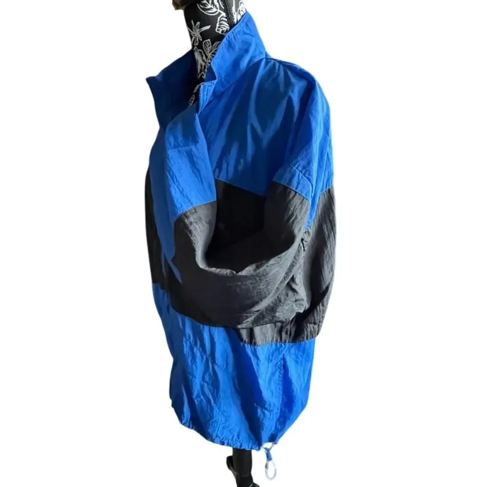 Vintage Reebok Blue & Black Windbreaker Size Large